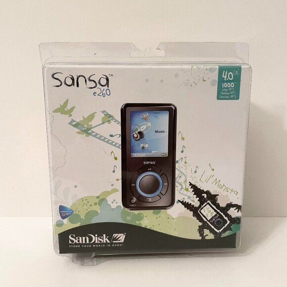 SanDisk Sansa e260 4GB MP3 Audio Video Photo Player With MicroSD Expansion Slot - Picture 1 of 16